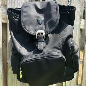 Vintage Guess 90's Blacky Nylon Backpack purse